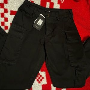 Fashion Nova Black Cargo Jumpsuit Pants